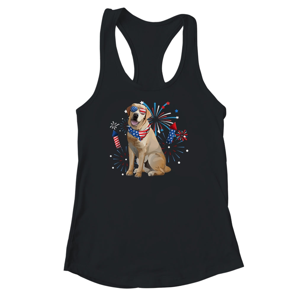 Labrador Dog American USA Flag 4th of July Men women Lover Shirt & Tank Top | teecentury