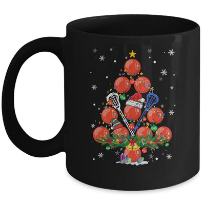 Lacrosse Christmas Tree Santa Pickleball X Mas Lights Mug | teecentury