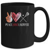 Lacrosse Player Girls Peace Love Lacrosse Women Mug Coffee Mug | Teecentury.com