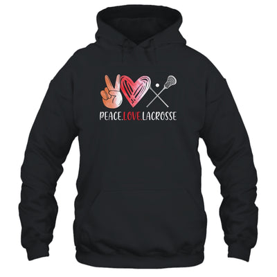 Lacrosse Player Girls Peace Love Lacrosse Women T-Shirt & Tank Top | Teecentury.com