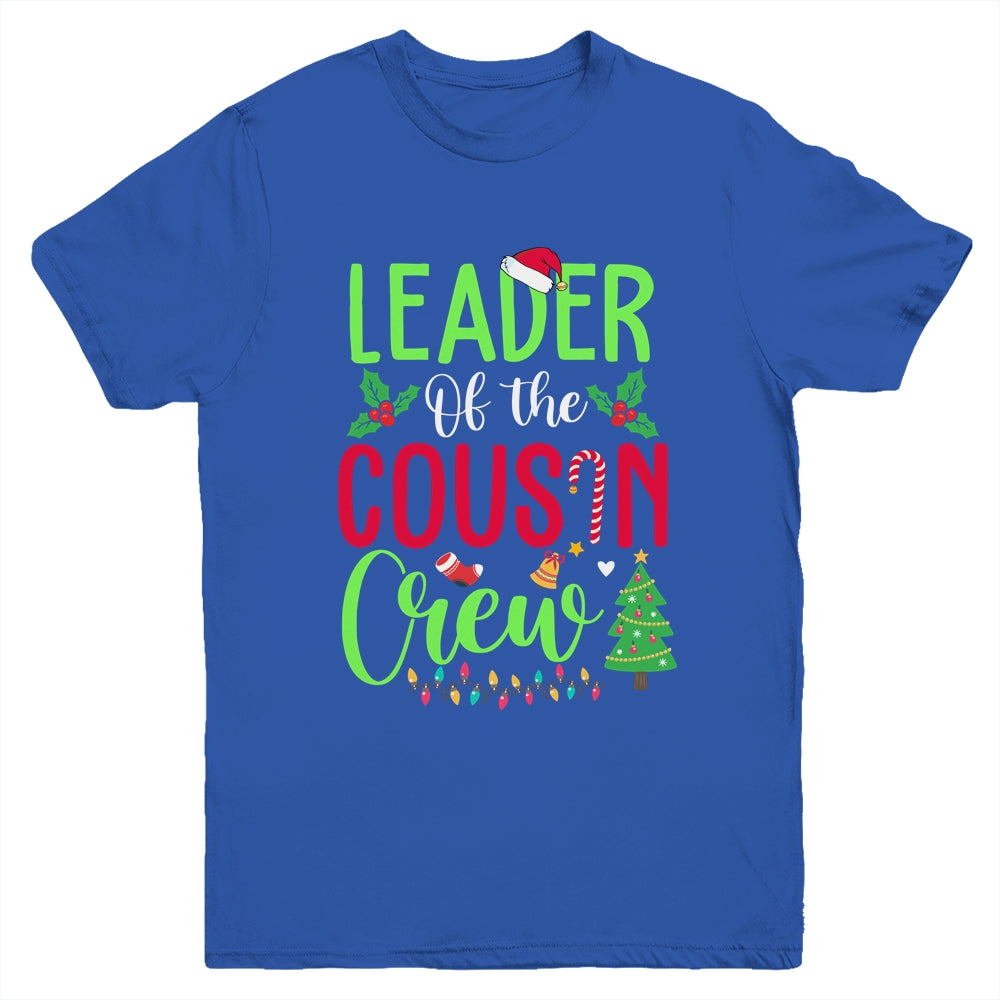 Leader Of The Cousin Crew Funny Christmas Family Gifts Youth Youth Shirt | Teecentury.com