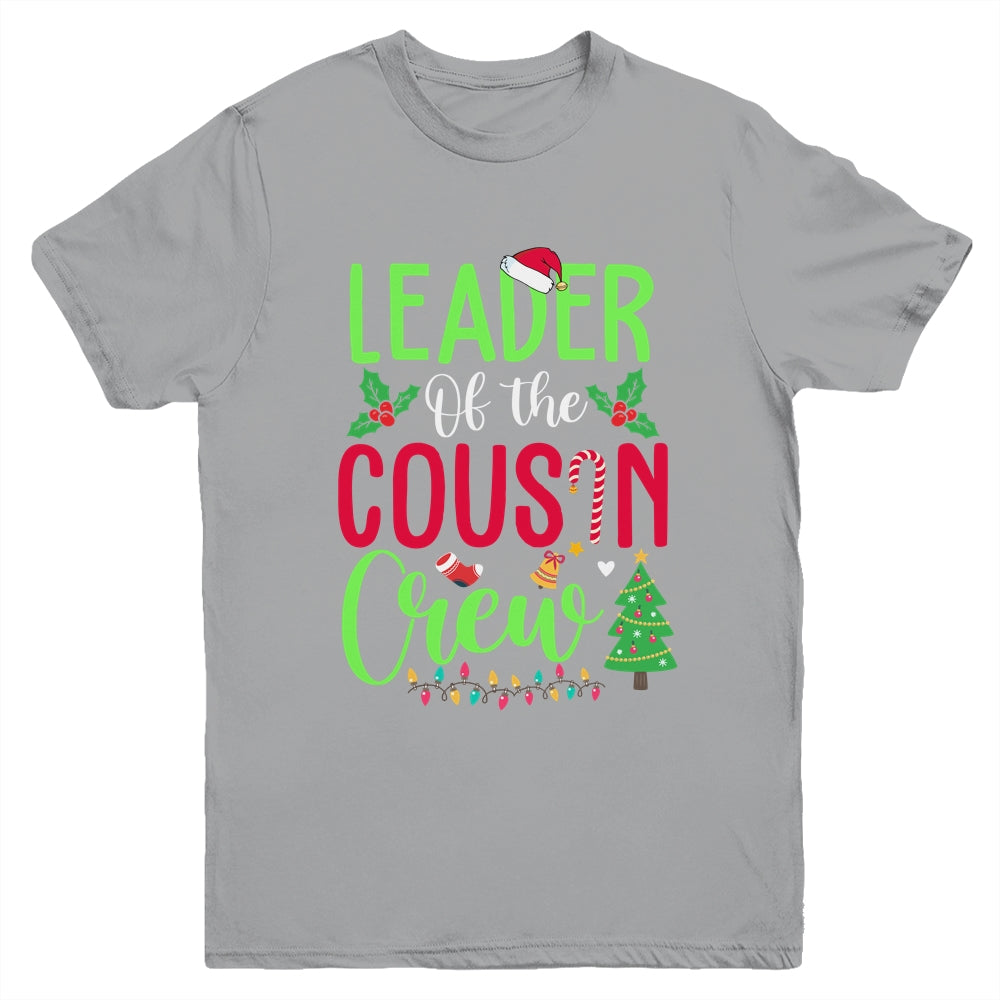 Leader Of The Cousin Crew Funny Christmas Family Gifts Youth Youth Shirt | Teecentury.com