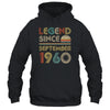 Legend Since September 1960 Vintage 62th Birthday Gifts T-Shirt & Hoodie | Teecentury.com