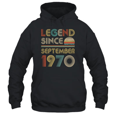 Legend Since September 1970 Vintage 52th Birthday Gifts T-Shirt & Hoodie | Teecentury.com
