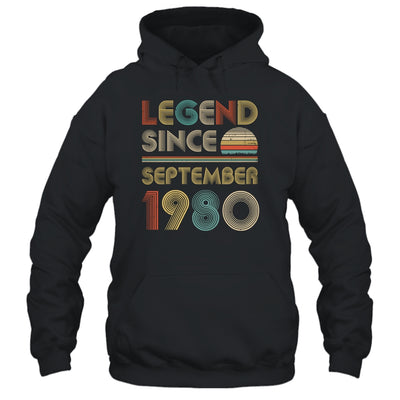 Legend Since September 1980 Vintage 42th Birthday Gifts T-Shirt & Hoodie | Teecentury.com