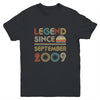 Legend Since September 2009 Vintage 13th Birthday Gifts Youth Youth Shirt | Teecentury.com