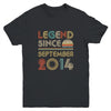 Legend Since September 2014 Vintage 8th Birthday Gifts Youth Youth Shirt | Teecentury.com