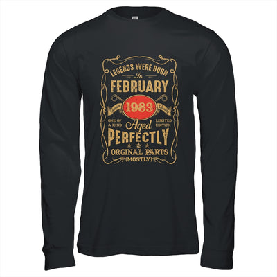 Legends Born In February 1983 40 Years Old 40th Birthday Shirt & Hoodie | teecentury