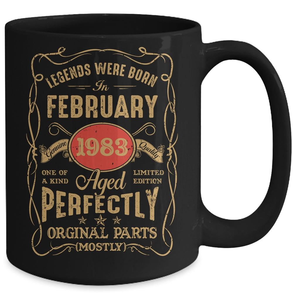 Legends Born In February 1983 40 Years Old 40th Birthday Mug | teecentury