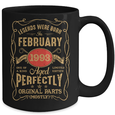 Legends Born In February 1993 30 Years Old 30th Birthday Mug | teecentury