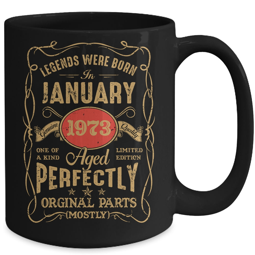 Legends Born In January 1973 50 Years Old 50th Birthday Mug | teecentury