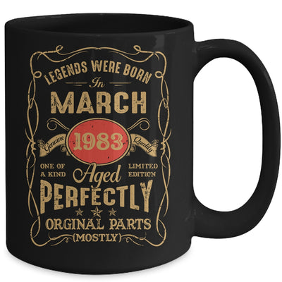 Legends Born In March 1983 40 Years Old 40th Birthday Mug | teecentury