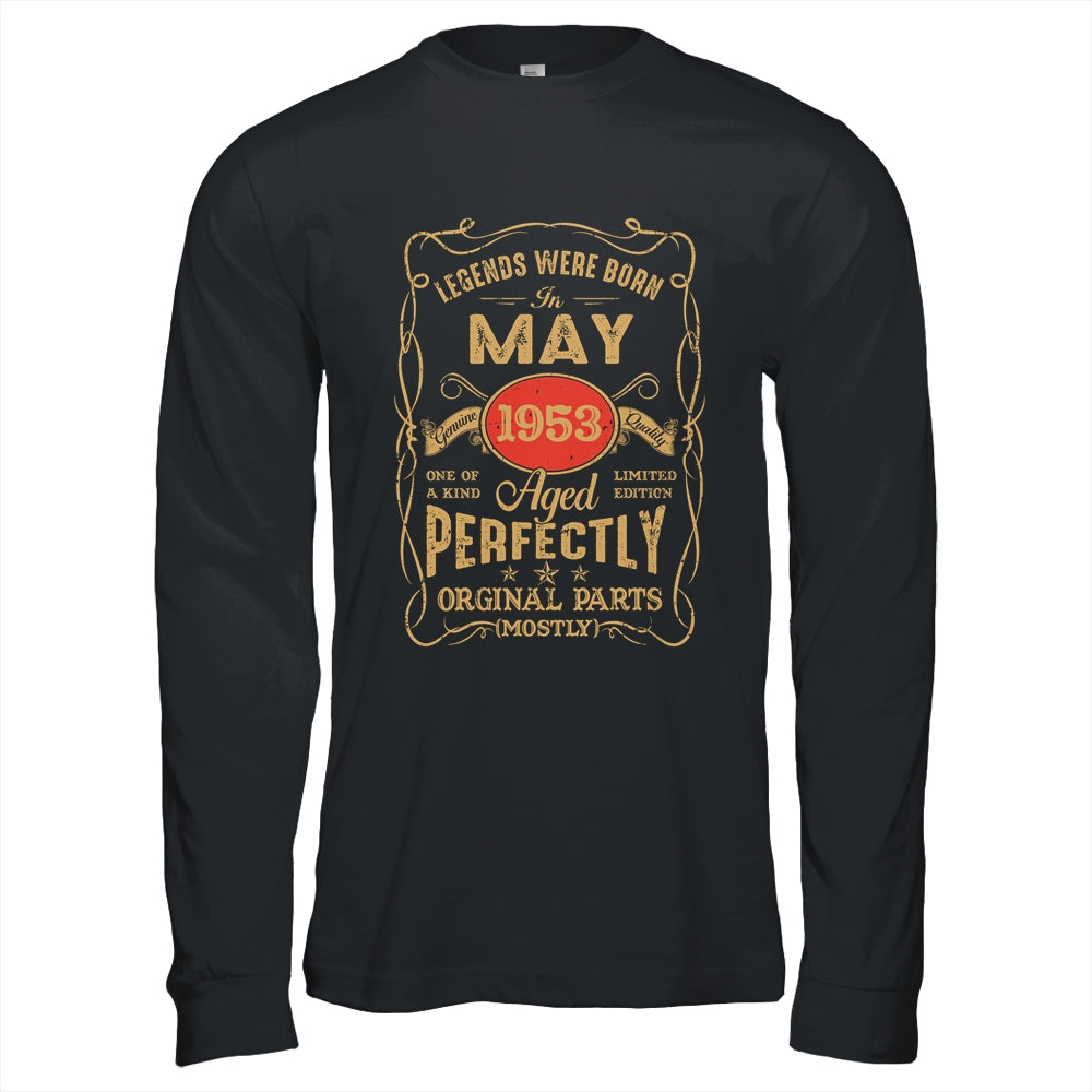 Legends Born In May 1953 70 Years Old 70th Birthday Shirt & Hoodie | teecentury