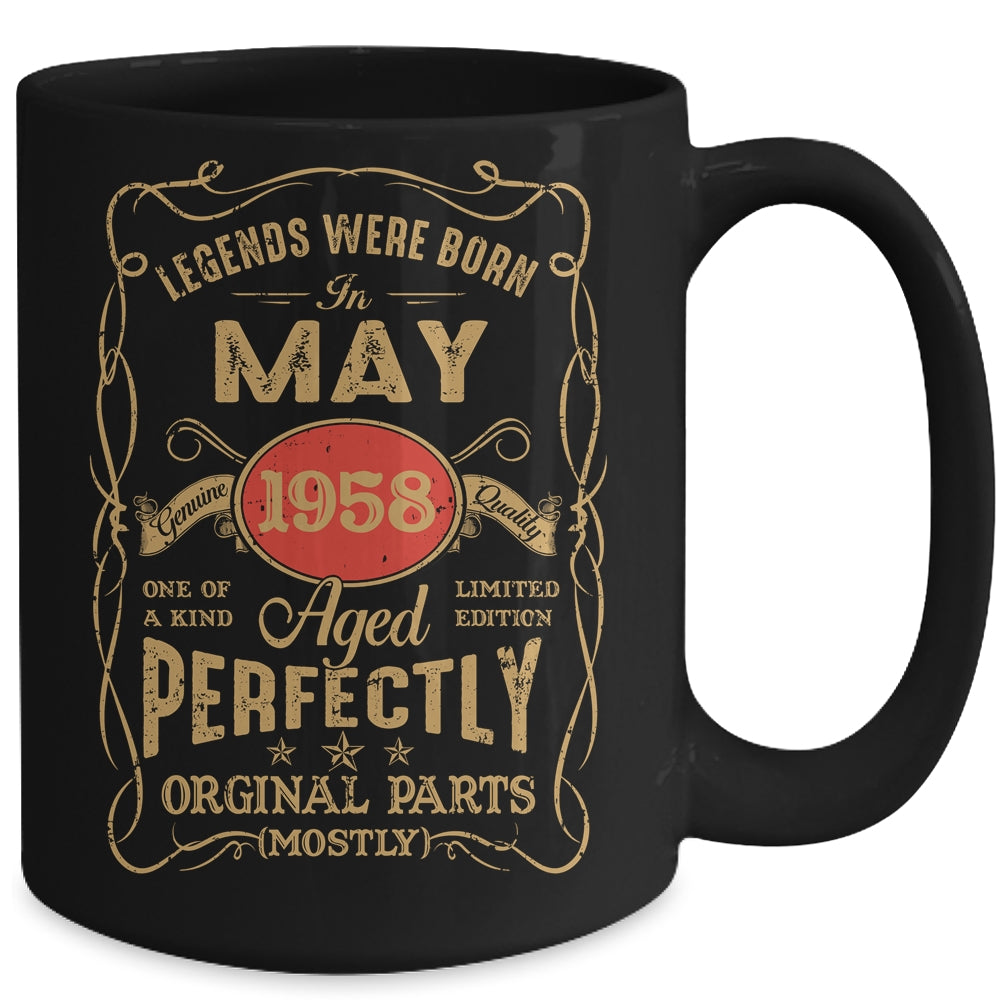 Legends Born In May 1958 65 Years Old 65th Birthday Mug | teecentury