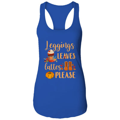 Leggings Leaves Lattes Please Fall Autumn Pumpkin T-Shirt & Tank Top | Teecentury.com