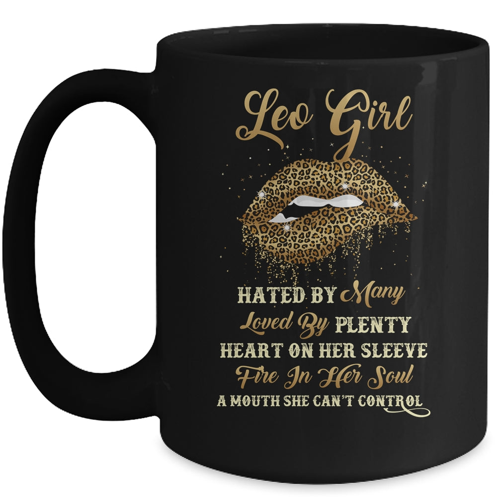 Leo Girl Birthday Funny Leopard Lips Women Mug Coffee Mug | Teecentury.com
