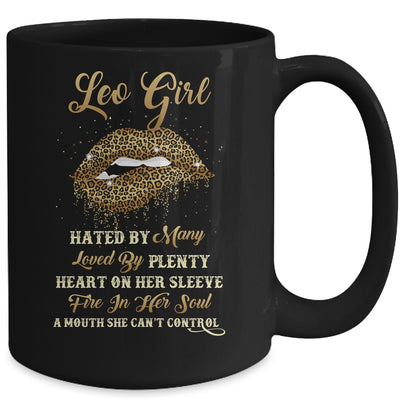Leo Girl Birthday Funny Leopard Lips Women Mug Coffee Mug | Teecentury.com