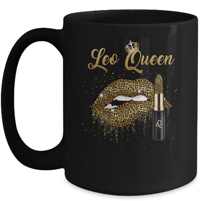 Leo Queen Girl Leopard Birthday Lips Lipstick Women Mug Coffee Mug | Teecentury.com