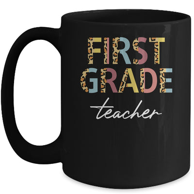 Leopard 1st Grade Teacher First Grade Back to School Mug Coffee Mug | Teecentury.com