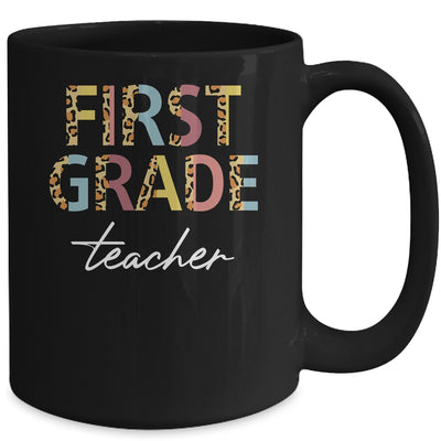 Leopard 1st Grade Teacher First Grade Back to School Mug Coffee Mug | Teecentury.com