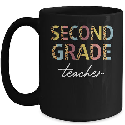 Leopard 2nd Grade Teacher Second Grade Back to School Mug Coffee Mug | Teecentury.com