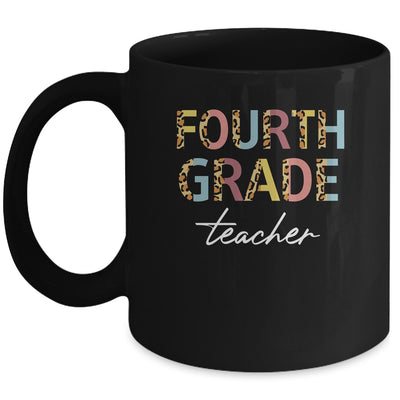 Leopard 4th Grade Teacher Fourth Grade Back to School Mug Coffee Mug | Teecentury.com