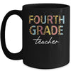 Leopard 4th Grade Teacher Fourth Grade Back to School Mug Coffee Mug | Teecentury.com