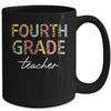 Leopard 4th Grade Teacher Fourth Grade Back to School Mug Coffee Mug | Teecentury.com