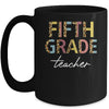 Leopard 5th Grade Teacher Fifth Grade Back to School Mug Coffee Mug | Teecentury.com