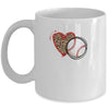 Leopard Baseball Love Heart Baseball Lover Baseball Season Mug Coffee Mug | Teecentury.com