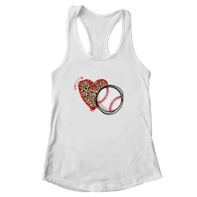 Leopard Baseball Love Heart Baseball Lover Baseball Season T-Shirt & Tank Top | Teecentury.com
