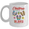 Leopard Flip Flop Christmas In July Xmas Summer Lover Mug Coffee Mug | Teecentury.com