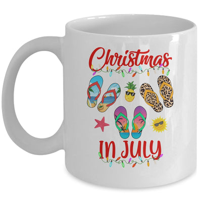 Leopard Flip Flop Christmas In July Xmas Summer Lover Mug Coffee Mug | Teecentury.com
