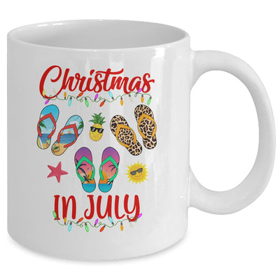 Leopard Flip Flop Christmas In July Xmas Summer Lover Mug Coffee Mug | Teecentury.com