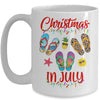 Leopard Flip Flop Christmas In July Xmas Summer Lover Mug Coffee Mug | Teecentury.com
