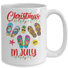 Leopard Flip Flop Christmas In July Xmas Summer Lover Mug Coffee Mug | Teecentury.com