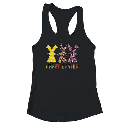 Leopard Happy Easter For Teen Girls Women Easter Day Bunny Shirt & Tank Top | teecentury