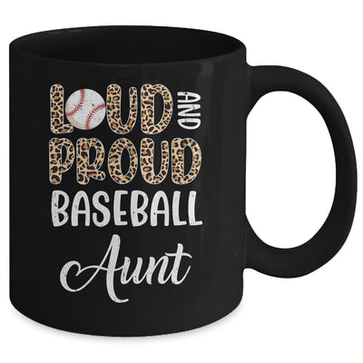 Leopard Loud Proud American Baseball Aunt Family Mug | teecentury