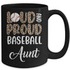 Leopard Loud Proud American Baseball Aunt Family Mug | teecentury