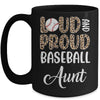 Leopard Loud Proud American Baseball Aunt Family Mug | teecentury