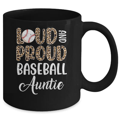 Leopard Loud Proud American Baseball Auntie Family Mug | teecentury