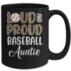 Leopard Loud Proud American Baseball Auntie Family Mug | teecentury