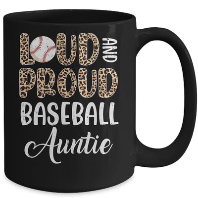 Leopard Loud Proud American Baseball Auntie Family Mug | teecentury