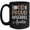 Leopard Loud Proud American Baseball Auntie Family Mug | teecentury