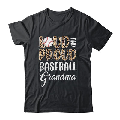 Leopard Loud Proud American Baseball Grandma Family Shirt & Tank Top | teecentury