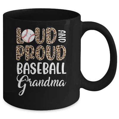 Leopard Loud Proud American Baseball Grandma Family Mug | teecentury