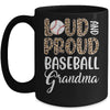 Leopard Loud Proud American Baseball Grandma Family Mug | teecentury