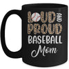 Leopard Loud Proud American Baseball Mom Family Mug | teecentury