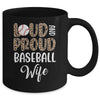 Leopard Loud Proud American Baseball Wife Family Mug | teecentury