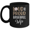 Leopard Loud Proud American Baseball Wife Family Mug | teecentury